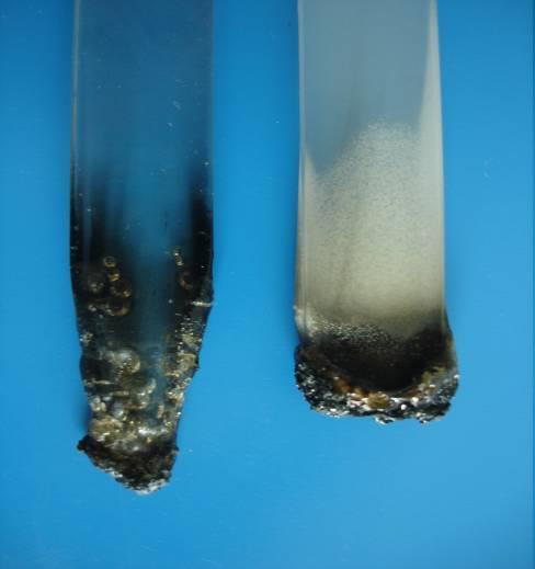 with and without anti-dripping agent